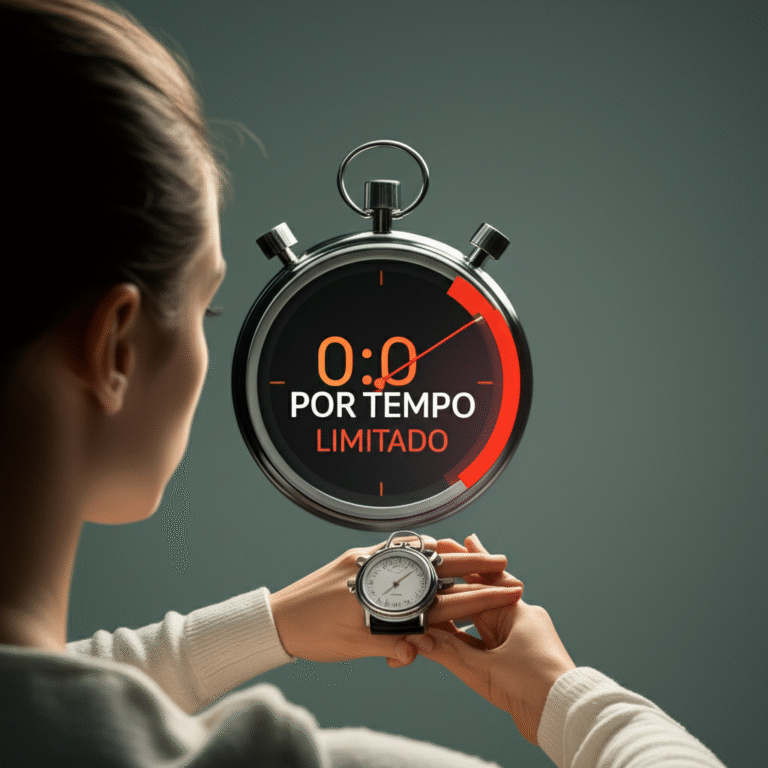 Ofertas por Tempo Limitado Pessoa olhando para um relógio com um cronômetro de oferta limitada