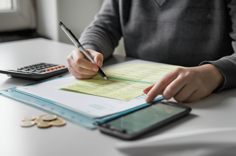 Planejamento Financeiro para Compras Inteligentes Pessoa planejando compras com lista e orçamento