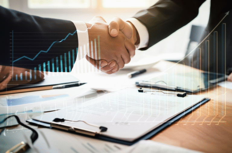 O Poder da Negociação na Economia Mãos trocando dinheiro em uma negociação