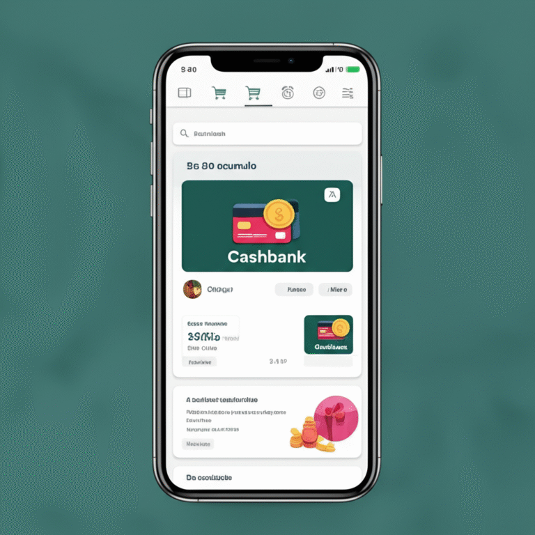 Aplicativo de Cashback para Economizar Smartphone mostrando aplicativo de cashback